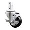 Service Caster 3 Inch Black Polyurethane Wheel Swivel 7/8 Inch Square Stem Caster with Brake SCC-SQ20S314-PPUB-BLK-TLB-78 - alternate 1