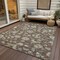 Homeroots 5' X 8' Chocolate Beige And Blue Floral Washable Indoor Outdoor Area Rug 597807 - alternate 8