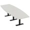Skutchi Designs 10ft Boat Conference Table With Power | Harmony Series | 10 Person Meeting Room Table HAR-BOT-48X120-T.BK-U779-NA - alternate 1