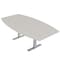 Skutchi Designs 6 Person Conference Table With Power Unit | 6' Boat Table | Harmony Series HAR-BOT-48X72-T-K458-NA - alternate 1