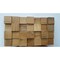 Homeroots Brown 3D Embossed Block Teak Reclaimed Wood Decorative Wall Panels 617485 - alternate 9