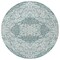 Homeroots 8' Teal Blue And Ivory Round Medallion Washable Indoor Outdoor Area Rug 617469 - alternate 8