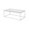 Homeroots 48" Chrome And White Oak Manufactured Wood And Metal Rectangular Coffee Table 490535 - alternate 6