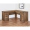 Homeroots 64" Oak Wood L Shape Executive Desk With Four Drawers 568267 - alternate 1