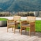 Alaterre Furniture Bristol Acacia Wood Outdoor Double Seat Bench with Attached Table ANBR01ANO - alternate 12
