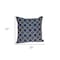 Homeroots 20" Blue and Brown Quatrefoil Wool Throw Pillow With Embroidery 529194 - alternate 6