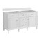 James Martin Vanities Vanity, without top, Bright White, 59.88 in W x 23.5 in D,  424-V60D-M-BW - alternate 1