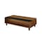 Homeroots 47" Brown and Black Wood Lift Top Coffee Table With Shelf 490520 - alternate 6
