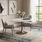 Homeroots 47" White And Gold Rounded Steel Pedestal Base Dining Table 394609 - alternate 9