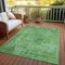 Homeroots 5' X 8' Sage And Mint Green Abstract Washable Indoor Outdoor Area Rug 615507 - alternate 8