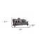 Homeroots 45" Platinum Velvet Floral Sofa And Toss Pillows 348645 - alternate 5