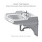Whitehaus Collection 40 in Rectangular Wall Mount Basin with Integrated Oval Bowl and Ceramic Shelf Supports AR874-MNSLEN-3H - alternate 4