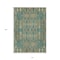 Homeroots 10' X 14' Teal Blue Taupe And Beige Moroccan Washable Indoor Outdoor Area Rug 577222 - alternate 9