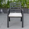 Leisuremod Chelsea Modern Patio Dining Armchair in Aluminum with Removable Cushions, Beige, 2PK CC20BL-BG2 - alternate 10