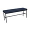 Bfm Seating Meghan 2-Seat Bolt-Down Bench, Grade 4 Upholstered Seat - Steel Frame - Sand Black Finish JS337MWH2136-SB - alternate 1