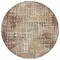 Homeroots 8' Brown And Ivory Round Geometric Washable Indoor Outdoor Area Rug 631995 - alternate 8