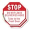 Signmission Stop Do Not Leave Deliveries Here T, 4 inch X 4 inch, Vinyl Decal, 2PK OC-D-2PACK-4-48 - alternate 1