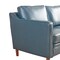 Homeroots Blue Faux Leather Modern Modular Sofa 473439 - alternate 5