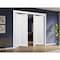 Sartodoors Sliding Closet Double Bi-fold Doors White Solid Core Modern Interior QUADRO4115DBF-WS-96 x 84 (4* 24x84) - alternate 5