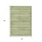 Homeroots 8' X 10' Sage And Ivory Striped Washable Indoor Outdoor Area Rug 631512 - alternate 9