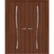 Sartodoors Interior Solid French Double Doors 72 x 96 inches, BASIC 3002 Walnut Franko, Wood Interior Solid P BASIC3002DD-GOFR-7296 - alternate 1