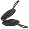 Megachef 6.7 Inch Round Cast Iron Pie Iron Outdoor/Camping Cookware with Long Handle 750124346M - alternate 8