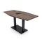 Skutchi Designs Hexagon Conference Table With Power Unit, 36 in W, 72 in L, Brown HAR-HEX.IR-36X72-DOU.BK-H3041-EBLK - alternate 1