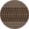 Homeroots 8' Chocolate Taupe And Copper Round Tribal Washable Indoor Outdoor Area Rug 582556 - alternate 8
