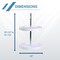 Knape & Vogt Lazy Susan, Polymer, White, 18 in W, 31.5 in H, 18 in L KV.PFN18STW - alternate 5