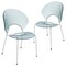 Leisuremod Opulent Modern Plastic Dining Side Chair with Chrome Metal Legs in Smoke, 2PK OC20TGR2 - alternate 1
