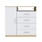 Homeroots 36" White and Natural Four Drawer Dresser 534942 - alternate 5