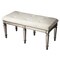 Homeroots 42in Silver Upholstered 100% Cotton Entryway Bench 389198 - alternate 3