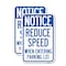 Signmission Notice - Reduce Speed When Entering Parking Lot Sign, 18'' X 24'' 2 Signs, Heavy Gauge Aluminum, 2PK A-1824-2PACK-23534 - alternate 1