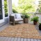 Homeroots 9' X 12' Copper Gray And Beige Floral Washable Indoor Outdoor Area Rug 595941 - alternate 9