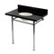 Kingston Brass 36-Inch Black Granite Console Sink with Stainless Steel Legs, 8-Inch, 3-Hole KVPK36228K381 - alternate 1