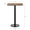 Flash Furniture Commercial 30x24 Natural HPL Tabletop with Black Bar Height RD Base ST-REC2430-NAT-TR18B-GG - alternate 10