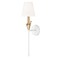 Z-Lite Claudelle 1-Light Wall Sconce, 5.75 in W x 24 in H, Textured White + Modern Gold 4014-1SA-TW-MGLD - alternate 1