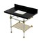 Kingston Brass 36-Inch Black Granite Console Sink with Acrylic Legs and Shelf, 8-Inch, 3-Hole KVPK3630KASQB7 - alternate 1