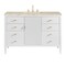 James Martin Vanities Myrrin 48" Single Vanity, Bright White, w/ 3 CM Tajnar Eclos Top w/FreePower Wireless Charger 485-V48-BW-FTJR - alternate 1