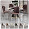Leisuremod Mosaic Collection Modern Dining Chair in Plum Purple Fabric, 4PK MC44PR4 - alternate 9