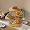 Vintiquewise Multi Purpose 4-Tier Round Wooden Cake Stand and Charcuterie Boards - Perfect Tiered Tray QI004690 - alternate 10