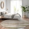 Homeroots 8' Taupe And Beige Round Abstract Washable Indoor Outdoor Area Rug 605003 - alternate 9