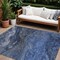 Homeroots 9' X 12' Denim Blue And Sky Blue Abstract Washable Indoor Outdoor Area Rug 577821 - alternate 1