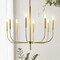 Jonathan Y Amoros 27.25" 8-Light Modern Mid-Century Iron LED Chandelier, Gold Painting JYL7900B - alternate 11