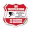 Signmission No Trespassing Sign This Property Is Pro, 6 inch X 6 inch, Vinyl Decal, 2PK SHI-D-2PACK-6-425 - alternate 1