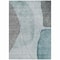 Homeroots 9' X 12' Teal Blue Aqua And Gray Abstract Washable Indoor Outdoor Area Rug 582036 - alternate 9