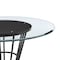 Homeroots 48" Clear And Black Glass And Iron Pedestal Base Round Top Dining Table 569436 - alternate 9
