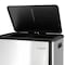 Elama 60L 2 Compartment Large 8 Gal Split Stainless Steel Step Trash Bin with Slow Close Mechanism EL-H31R-60L - alternate 8