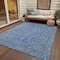 Homeroots 3' X 5' Blue And Gray Medallion Washable Indoor Outdoor Area Rug 616262 - alternate 9
