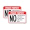 Signmission Private Property Sign Private Property No Tractor Trail, 12'' X 18'', Heavy Gauge Aluminum, 2PK A-1218-2PACK-23247 - alternate 1
